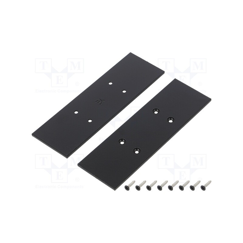 1 set x TOPMET - V4590002S - Cap for LED profiles, black, 2pcs, steel, 33.4x105.7x2mm