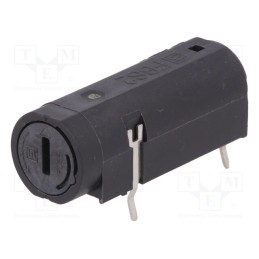 1 pcs x SCHURTER - 31.3981 - Fuse holder, cylindrical fuses, THT, 5x20mm, -40÷85°C, 10A, black