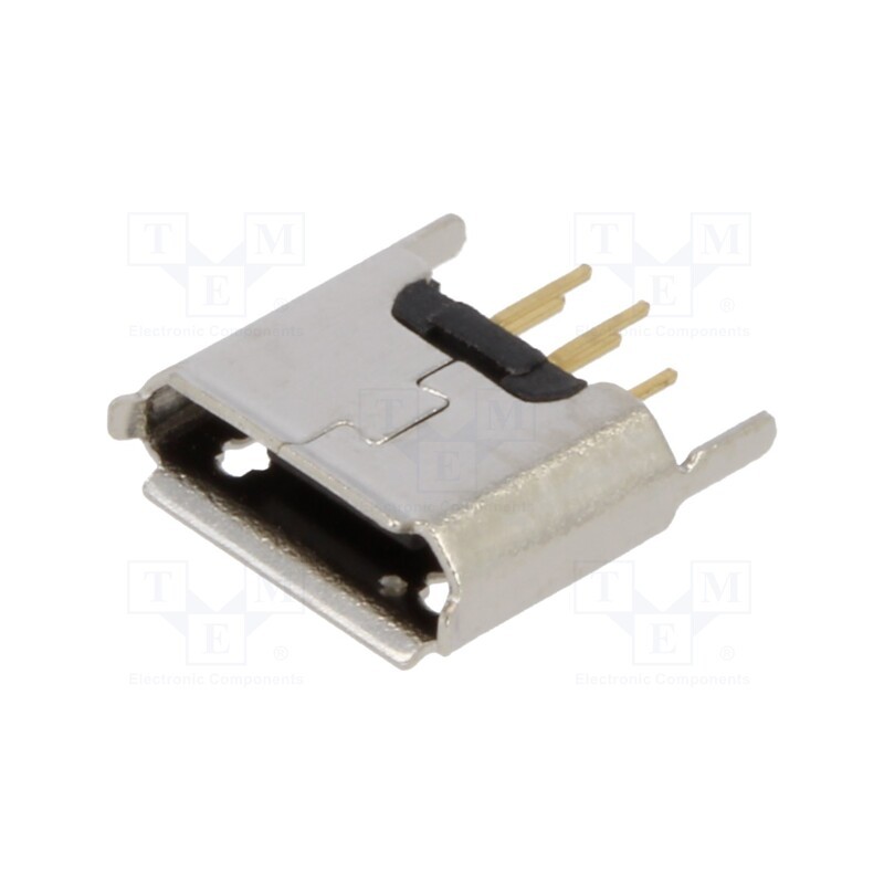 5 pcs x Global Connector Technology (GCT) - USB3131-30-0230-A - Socket, USB B micro, THT, PIN: 5, straight, USB 2.0, 1.8A