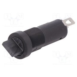 1 pcs x SCHURTER - 31.3911 - Fuse holder, cylindrical fuses, 5x20mm, 10A, on panel, black, FBS1