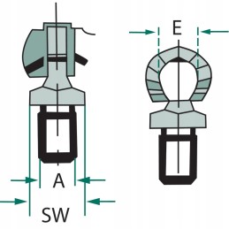 Ball joint of the window actuator, steel M6 65499605