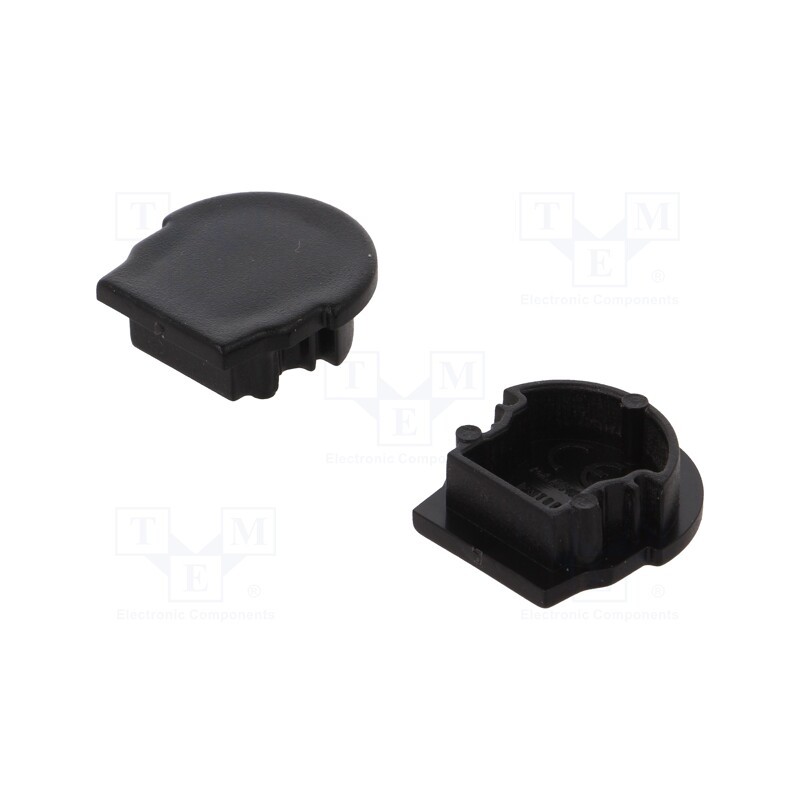 1 set x TOPMET - A1950002 -AS - Cap for LED profiles, black, 2pcs, ABS, UNI12