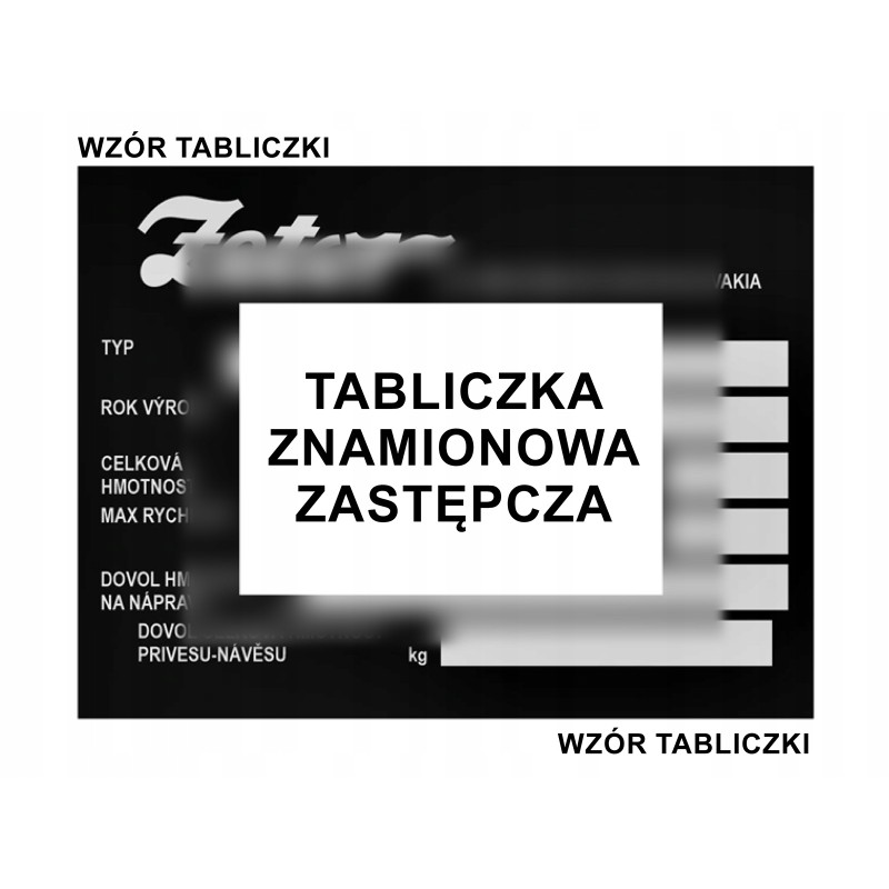 Zetor replacement nameplate
