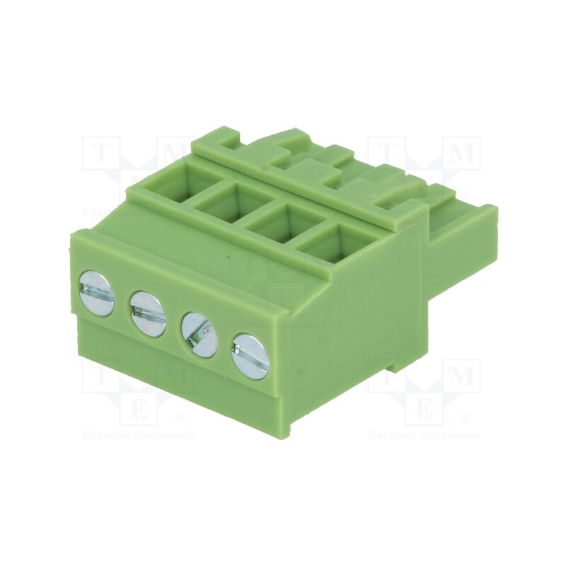 5 pcs x XINYA - XY2500F-AV(5.0)-4P - Pluggable terminal block, 5mm, ways: 4, angled 90°, plug, female