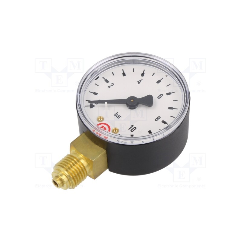 1 pcs x PNEUMAT-106-K - Manometer, 0÷10bar, 50mm, non-aggressive liquids,inert gases