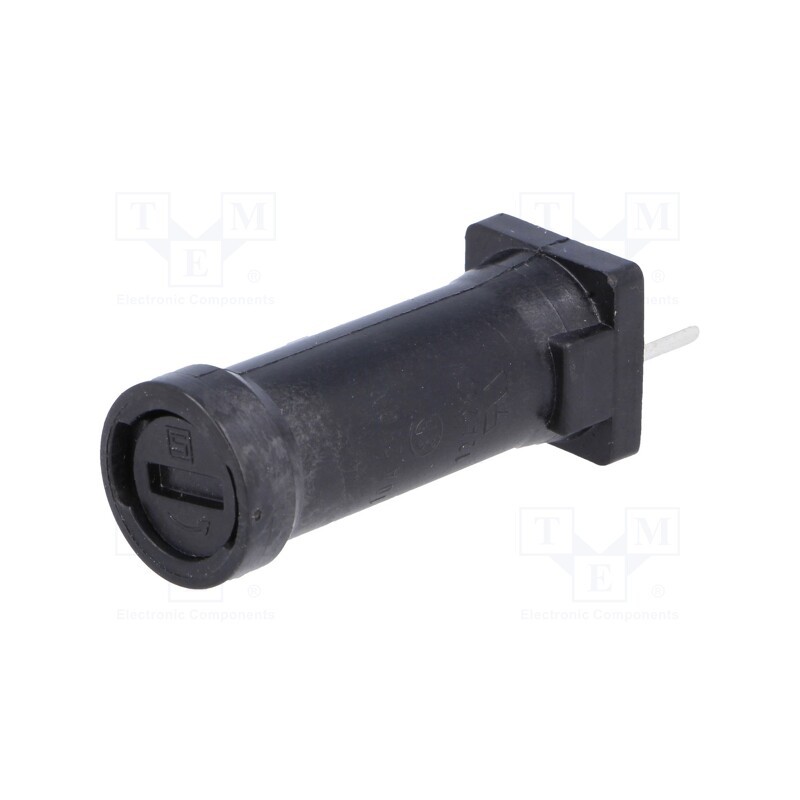 1 pcs x SCHURTER - 31.3751 - Fuse holder, cylindrical fuses, THT, 5x20mm, -40÷85°C, 6.3A, black