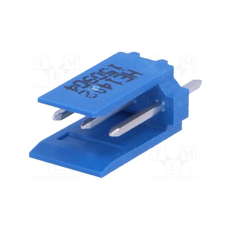 5 pcs x TE Connectivity - 281695-3 - Socket, wire-board, male, HE14, 2.54mm, PIN: 3, THT, 3A, tinned, blue