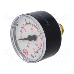 1 pcs x PNEUMAT-207-KD - Manometer, 0÷16bar, 50mm, non-aggressive liquids,inert gases
