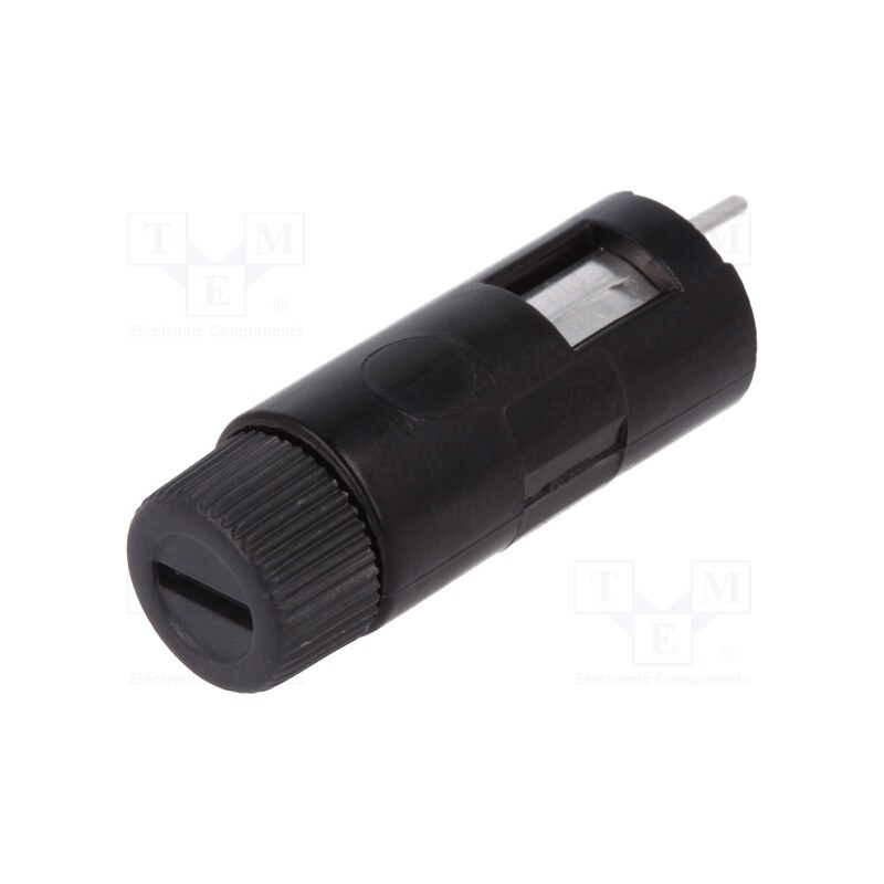 1 pcs x SCHURTER - 31.3601 - Fuse holder, cylindrical fuses, THT, 5x20mm, -40÷85°C, 6.3A, black