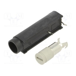 1 pcs x SCHURTER - 31.3581 - Fuse holder, cylindrical fuses, 10A, THT, black, 250VAC, UL94V-0
