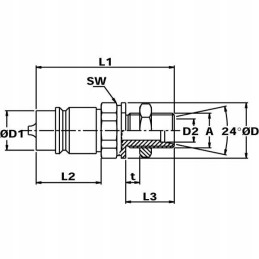 Skpm12n22 quick connector panel iso 12 5 m22x1 5