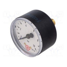 1 pcs x PNEUMAT-206-K - Manometer, 0÷10bar, 50mm, non-aggressive liquids,inert gases