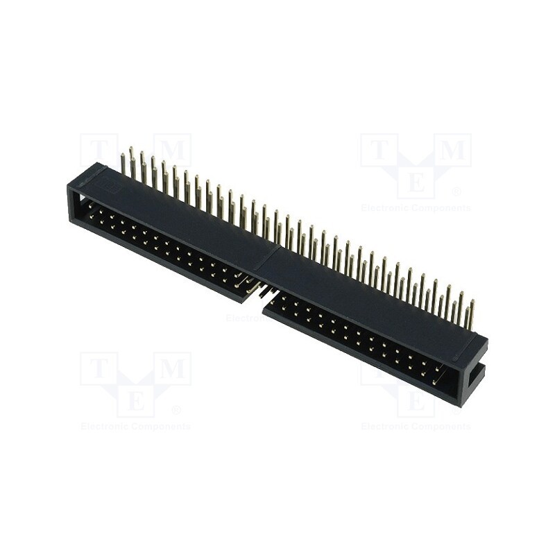 5 pcs x Amphenol Communications Solutions - T821160A1R100CEU - Socket, IDC, male, PIN: 60, angled 90°, THT, gold-plated, 2.54mm