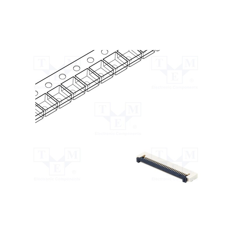 5 pcs x CONNFLY - DS1020-12-30VBT1A-R - Connector: FFC/FPC, horizontal, PIN: 30, ZIF, SMT, 500mA, tinned