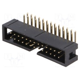 5 pcs x Amphenol Communications Solutions - T821126A1R100CEU - Socket, IDC, male, PIN: 26, angled 90°, THT, gold-plated, 2.54mm