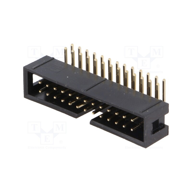 5 pcs x Amphenol Communications Solutions - T821126A1R100CEU - Socket, IDC, male, PIN: 26, angled 90°, THT, gold-plated, 2.54mm