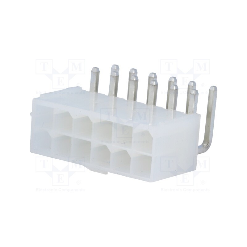 5 pcs x Amphenol Communications Solutions - MF42-RD-12 - Socket, wire-board, male, MF42, 4.2mm, PIN: 12, THT, 7A, tinned