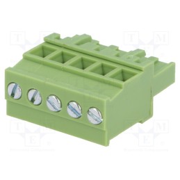 5 pcs x XINYA - XY2500F-AV(5.0)-5P - Pluggable terminal block, 5mm, ways: 5, angled 90°, plug, female