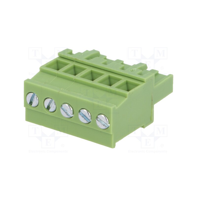 5 pcs x XINYA - XY2500F-AV(5.0)-5P - Pluggable terminal block, 5mm, ways: 5, angled 90°, plug, female
