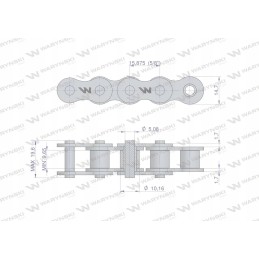 Roller chain 10b 1 r1 5 8 Warynski 25m
