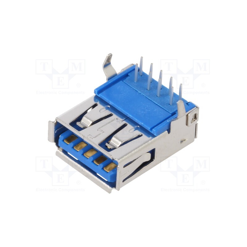 5 pcs x Global Connector Technology (GCT) - USB1135-15-9-L-B - Socket, USB A, THT, PIN: 9, angled 90°, USB 3.0, 3A