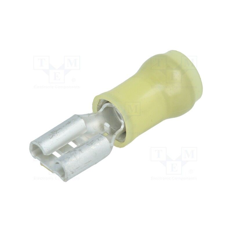 5 pcs x TE Connectivity - 640907-1 - Terminal: flat, 6.3mm, 0.8mm, female, 3.31÷5.26mm2, crimped, tinned