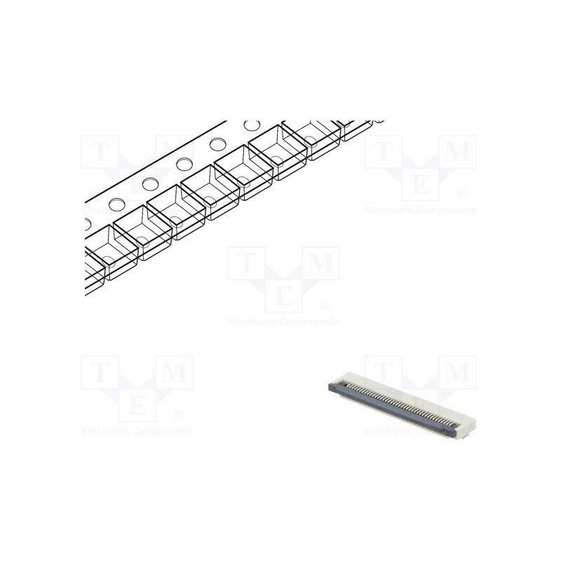 5 pcs x CONNFLY - DS1020-11-40VBT1-R - Connector: FFC/FPC, horizontal, PIN: 40, ZIF, SMT, 500mA, tinned