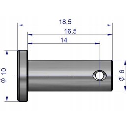 Injection pump rod pin c 380 385 zetor