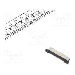 5 pcs x Amphenol Communications Solutions - F32R-1A7H1-11026 - FFC/FPC, F32R, PIN: 26, bottom contacts,ZIF, SMT, 50V, 500mA, 0.5