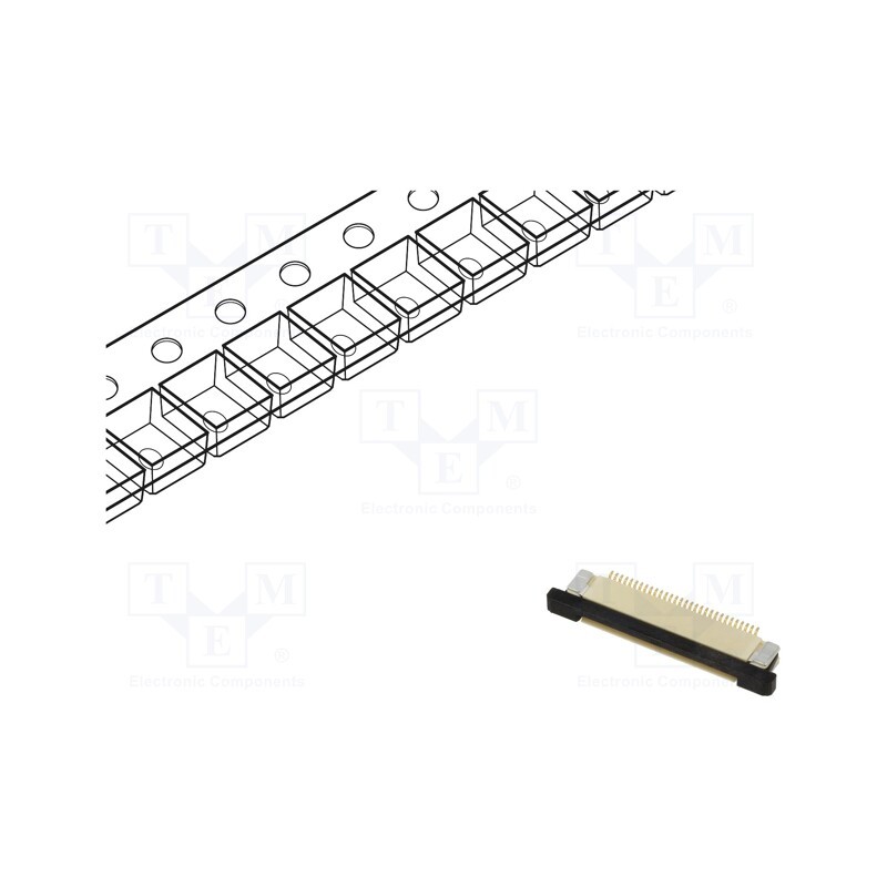 5 pcs x Amphenol Communications Solutions - F32Q-1A7H1-11030 - FFC/FPC, F32Q, PIN: 30, top contacts,ZIF, SMT, 50V, 500mA, -40÷10