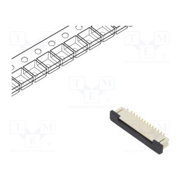5 pcs x Amphenol Communications Solutions - F31W-1A7H1-11024 - FFC/FPC, F31W, PIN: 24, ZIF, SMT, 50V, 500mA, -40÷105°C, vertical
