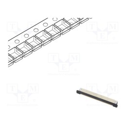 5 pcs x Amphenol Communications Solutions - F32R-1A7H1-11050 - FFC/FPC, F32R, PIN: 50, bottom contacts,ZIF, SMT, 50V, 500mA, 0.5