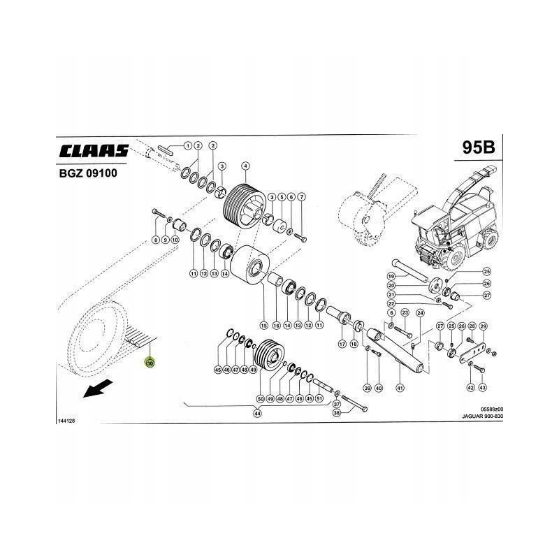 Claas jaguar belt 830 900 cutting drum 0000677471