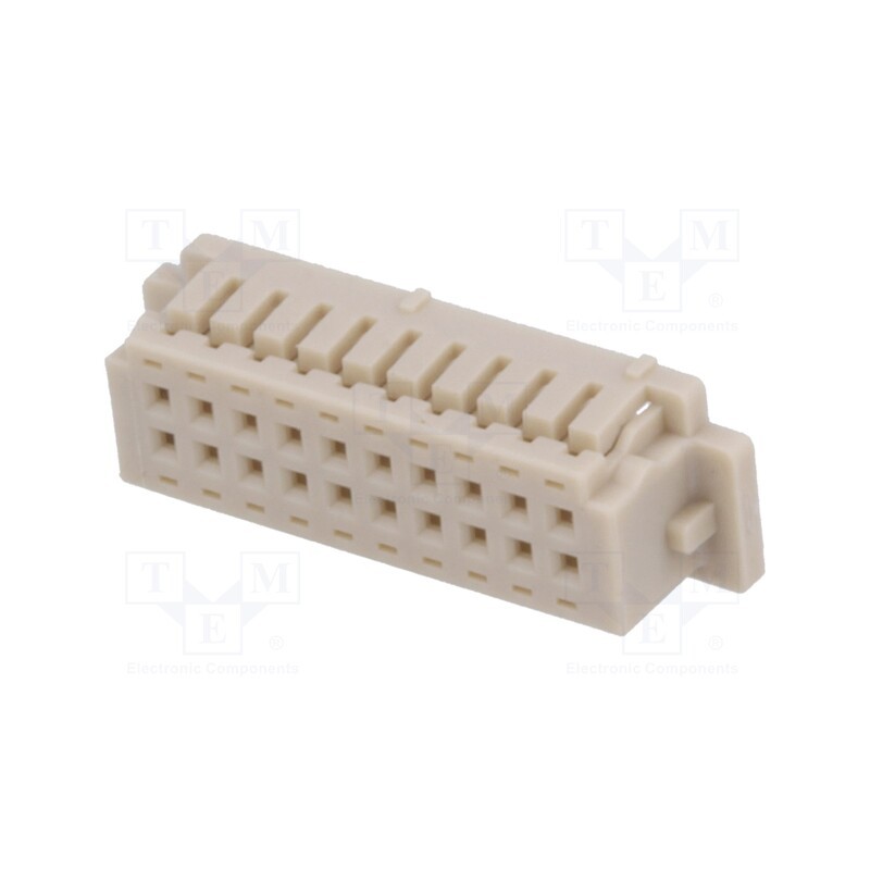 3 pcs x HIROSE - DF13-20DS-1.25C - Plug, wire-board, female, DF13, 1.25mm, PIN: 20, w/o contacts