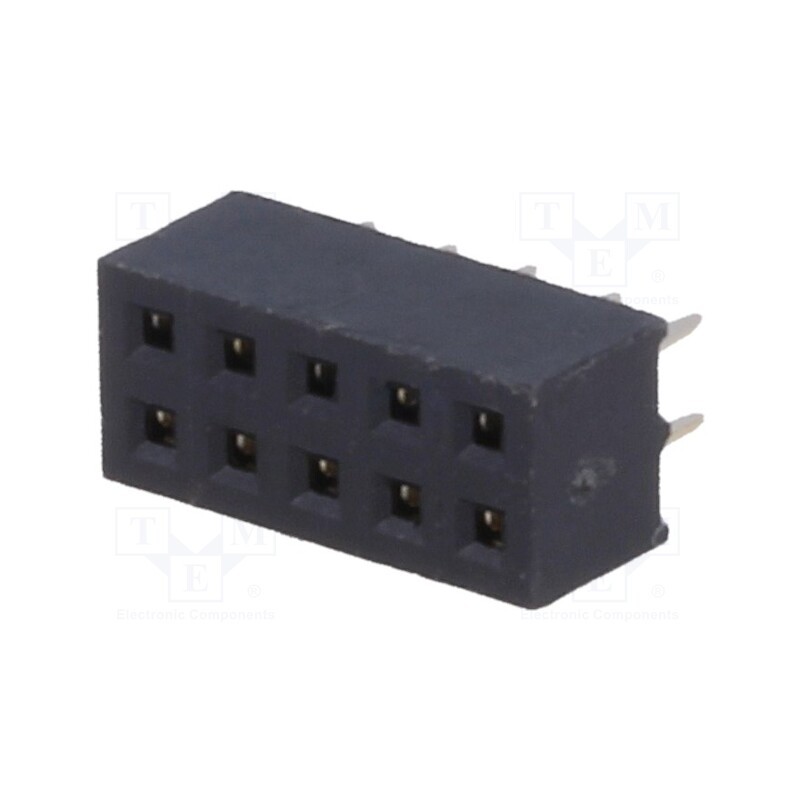 3 pcs x CONNFLY - DS1026-05-2*5S8BV - Socket, pin strips, female, PIN: 10, straight, 2mm, THT, 2x5, L2.7mm