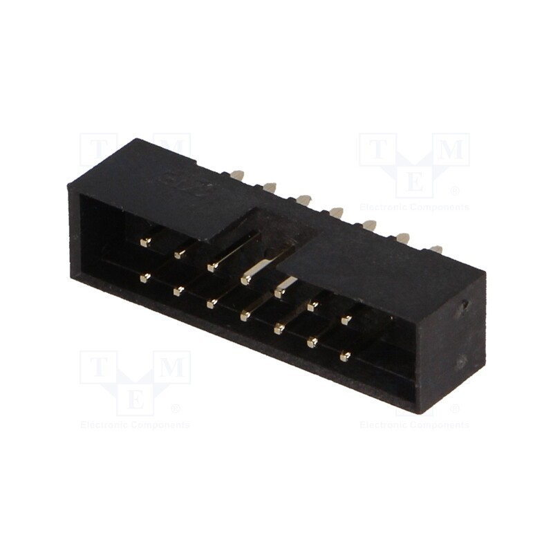 3 pcs x CONNFLY - DS1014-14SF1B-B - Socket, IDC, male, PIN: 14, straight, THT, gold flash, 2mm