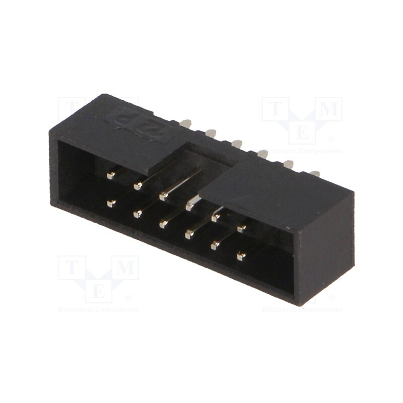 3 pcs x CONNFLY - DS1014-12SF1B-B - Socket, IDC, male, PIN: 12, straight, THT, gold flash, 2mm