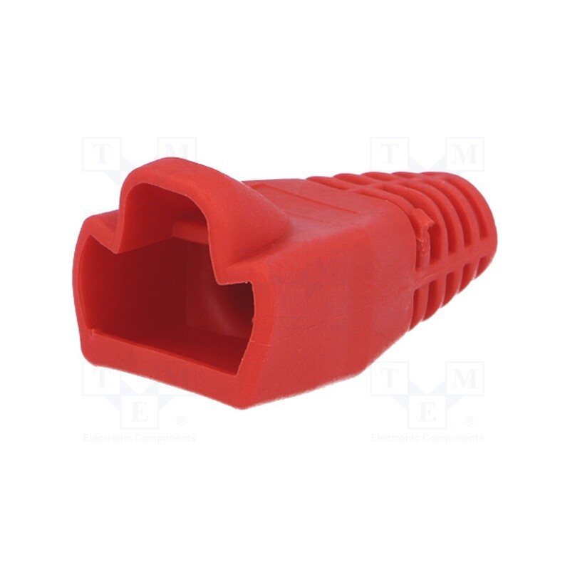 3 pcs x MH CONNECTORS - MHRJ45SRB-R - RJ45 plug boot, 6mm, red