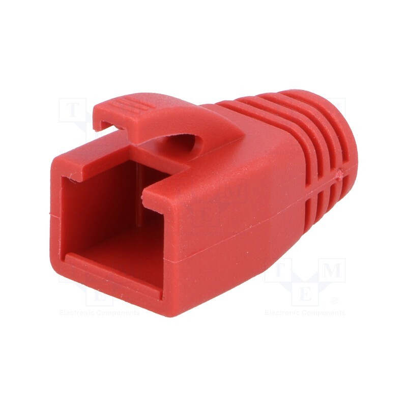 3 pcs x LOGILINK - MP0035R - RJ45 plug boot, 8mm, red