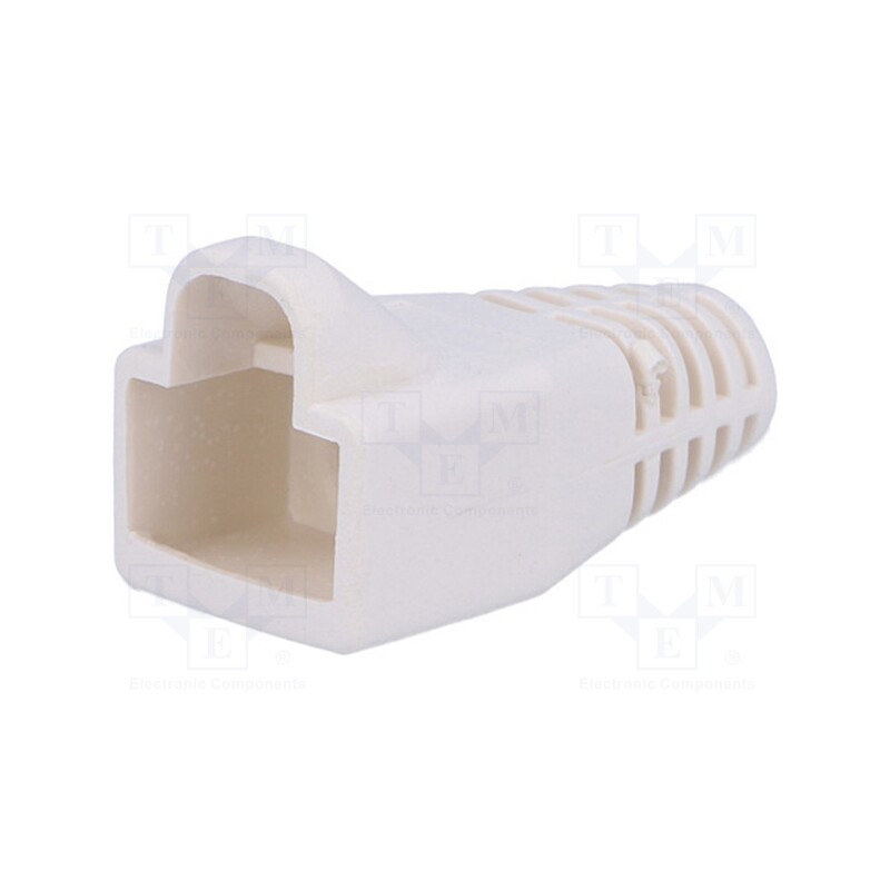 3 pcs x MH CONNECTORS - MHRJ45SRB-W - RJ45 plug boot, 6mm, white
