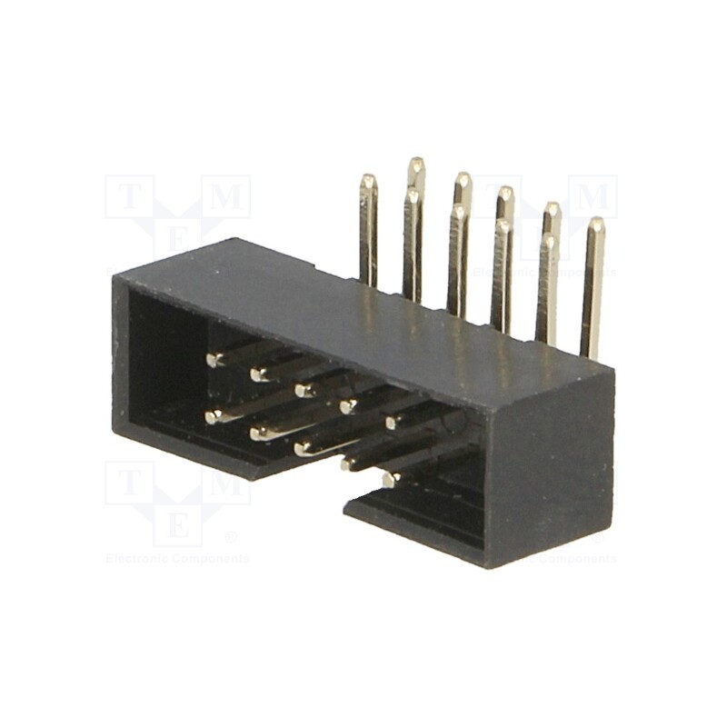 3 pcs x CONNFLY - DS1014-10RF1B - Socket, IDC, male, PIN: 10, angled 90°, THT, gold flash, 2mm