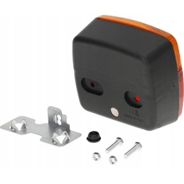 Rear lamp, square, right, 12 24v, red, orange