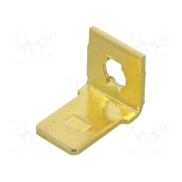 3 pcs x KEYSTONE - 1256 - Terminal: flat, 6.4mm, 0.8mm, male, M3, screw, brass, angled 90°