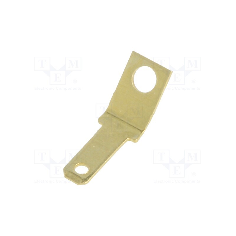 3 pcs x KEYSTONE - 2004 - Terminal: flat, 2.8mm, 0.5mm, male, M2, screw, brass, angled 45°