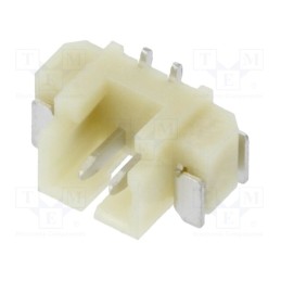 3 pcs x ADAM TECH - 125SH-A-02-TS-SMT - Socket, wire-board, male, 1.25mm, PIN: 2, SMT, 125V, 1A, tinned