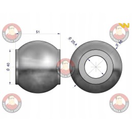 Upper connector ball har kat2 3 60x25x51 warynski