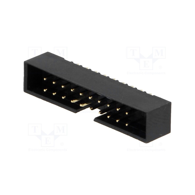 3 pcs x CONNFLY - DS1014-20SF1B-B - Socket, IDC, male, PIN: 20, straight, THT, gold flash, 2mm