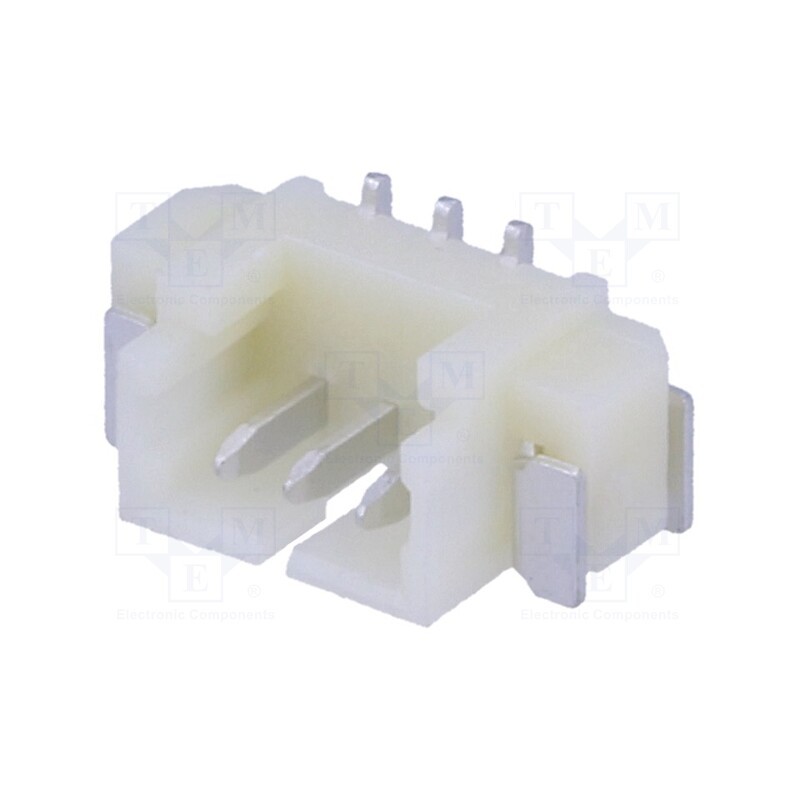 3 pcs x ADAM TECH - 125SH-A-03-TS-SMT - Socket, wire-board, male, 1.25mm, PIN: 3, SMT, 125V, 1A, tinned