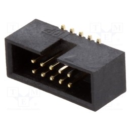 3 pcs x ADAM TECH - HBHR-B2-10-VG-SMT - Socket, IDC, male, PIN: 10, vertical, SMT, 1.27mm, Layout: 2x5