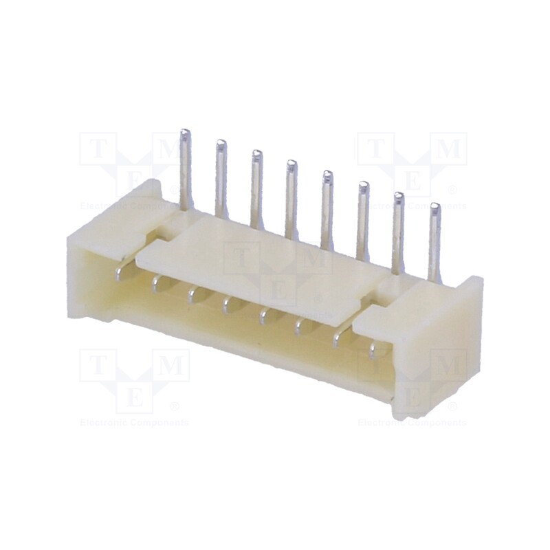 3 pcs x ADAM TECH - 125SH-A-08-TR - Socket, wire-board, male, 1.25mm, PIN: 8, THT, 250V, 1A, tinned